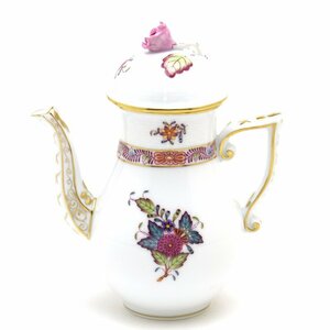 Art hand Auction Herend Cafetière (S) Apponyi Fleur Rose Décoration Faite à la main en porcelaine peinte à la main Vaisselle occidentale Vaisselle fabriquée en Hongrie Tout neuf Herend, Vaisselle de style occidental, Ustensiles à thé, pot