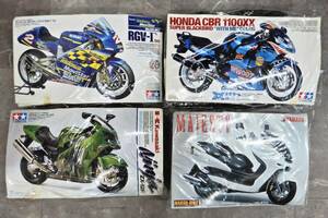 [ not yet constructed / box none ] SUZUKI / HONDA / KAWASAKI / YAMAHA / bike scooter plastic model model 4 kind TAMIYA AOSHIMA