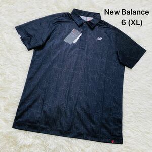 【新品】ニューバランスゴルフ　半袖　ポロシャツ　黒　6　メンズ