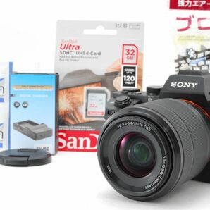 美品 Sony ソニー α7II ILCE-7M2K レンズセット SD(32GB)カード、おまけ付 ★1ヶ月保証★