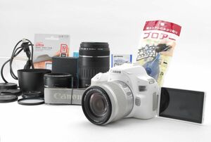 美品 Canon キヤノン EOS 200DII (kiss X10) トリプルレンズセット SD(32GB)付 ★1ヶ月保証★