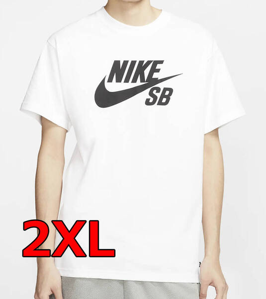 【新品】XXL ナイキSBロゴスケートボードTシャツ ホワイト CV7540-100