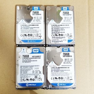 《送料無料》SATA 2.5inch HDD Western Digital 750GB 4台 《全て正常動作確認済》 [管理番号A237]