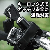 Liberator Plus ピンタンブラー ヘルメットロック メットロック ヘルメットホルダー バイク 適用車種：22～25mm_画像3