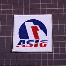 OA138 ASIG Aircraft Service International Group ロゴ ワッペン アメリカ 米国 輸入雑貨 四角形_画像3