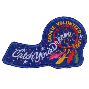 EG51 ガールスカウト クッキーセール ワッペン COOKIE VOLUNTEER 1997 Catch Your Dream