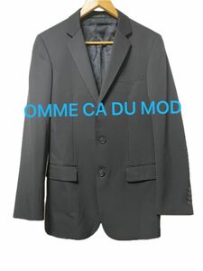 美品　COMME CA DU MODE MEN ブラックジャケット　シングル メンズスーツ 無地 ブラック ジャケット HOMME