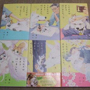 送料込 5冊セット　うちの犬が子ネコ拾いました。 竜山さゆり　1巻 2巻 3巻 4巻 5巻 6巻　3巻背表紙に多少の日焼けあり