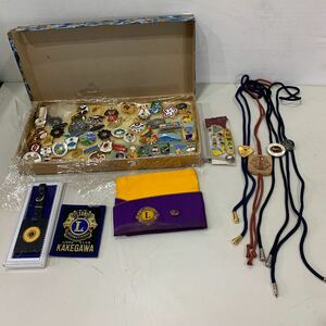 QW3822 ピンバッジ 記念章 LIONS CLUB レトロ バッジ まとめて いろいろ 現状品　0507