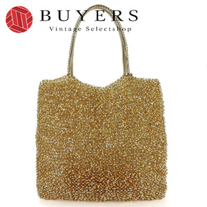  used Anteprima handbag wire bag PVC Gold elegant party scene lady's woman 