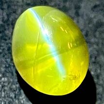 ★天然クリソベリルキャッツアイ1.477ct★m 約5.8×4.7mmソーティング付 ルース 裸石 宝石 ジュエリーjewerly zircon cats eye_画像1