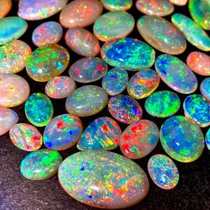 遊色効果抜群!!［天然オパールおまとめ100ct］M ルース 裸石 宝石 ジュエリー jewelry opal 遊色 虹 DG5 ⑤