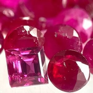 ［天然ルビーおまとめ］ M 30ct 裸石 宝石 コランダム corundum jewelry ジュエリー ruby 紅玉 DF8 ③