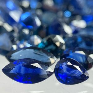 ［天然サファイアおまとめ］ M 50ct 裸石 宝石 コランダム corundum jewelry ジュエリー sapphire 蒼玉 EA1 ①