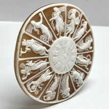 ［シェルカメオ11.7g］M 58.5ct 約55.3×54.5mm 貴婦人 CAMEO shell ルース アンティーク 作家物 星座 sign_画像2