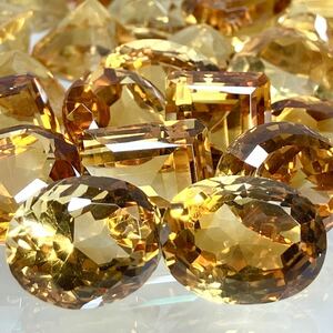 ★天然シトリンおまとめ600ct★m ルース 裸石 宝石 ジュエリー jewelry citrine 黄水晶 クォーツ 