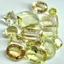 ［天然イエロークォーツ14点おまとめ300ct］M ルース 裸石 宝石 ジュエリー jewelry クリスタル crystal yellow quartz _画像3