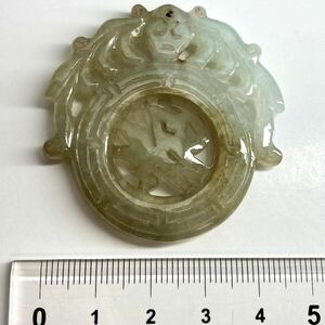 特大!!［天然本翡翠100.616ct］M 約46.6×46.7mm ルース 裸石 宝石 ジュエリー jade jadeite ジェダイト DE0/EA5