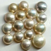 ［マベパール16点おまとめ30g］M 150ct ルース 裸石 宝石 ジュエリー jewelry Pearl マベ貝 半円真珠 ☆_画像4