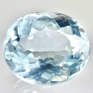 ［天然アクアマリン4.012ct］M 約10.5×9.0mmソーティング付 ルース 裸石 宝石 ジュエリー ベリル aquamarine beryl 