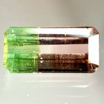 バイカラー！★天然バイカラートルマリン1.442ct★m 約9.7×4.7mm ルース 裸石 宝石 ジュエリー tourmaline jewelry green red グリーン_画像1