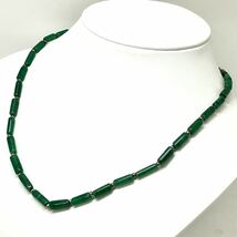 ［天然エメラルドネックレス］M 約18.5g 43.5cm emerald beryl ベリル necklace ジュエリー jewelry アクセサリー 色石 DA0_画像4