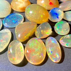 大量!!★ファイヤーオパールおまとめ100ct★M ルース 裸石 宝石 ジュエリー fire opal 