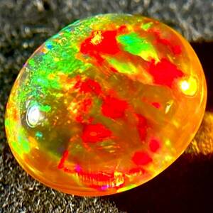 遊色効果抜群!!［天然ファイアオパール2.350ct］J 9.8×8.6mm ルース 裸石 fire opal 宝石 ジュエリー jewerly 