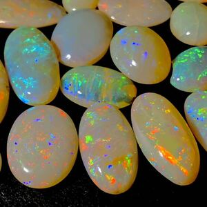 遊色効果抜群!!★天然オパールおまとめ100ct★J ルース 裸石 宝石 ジュエリー jewelry opal 遊色 虹 ①