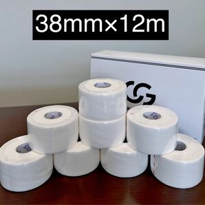 ホワイトテープ 38mm×12m 8巻/箱　テーピング