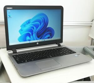 中古パソコン hp ProBook 450 G3 Core i5 6200U メモリ16GB 新品SSD 2.5インチ256GB Windows 11 Pro 64bit 即納 保証あり【H24051627】