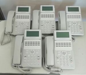 NTT αA1シリーズ A1-(18)STEL-(2)(W) 18ボタンスター標準電話機(白) 5台セット 即日発送 一週間返品保証【H24051622】