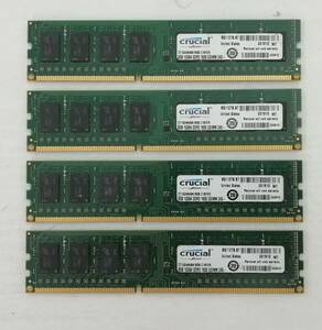 【稼働品回収】Crucial CT102464BA160B デスクトップ メモリ PC3-12800 DDR3-1600 8GB×4枚セット 計32GB ゆうパケット発送【H24052905】