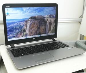 中古パソコン hp ProBook 450 G3 Core i3 6100U メモリ8GB 新品SSD 2.5インチ256GB Windows 11 Pro 64bit 即納 保証あり【H24050910】