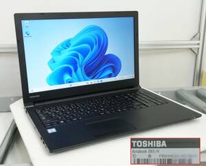 TOSHIBA dynabook B65/H Core i3 7130U メモリ8GB 新品SSD 2.5インチ256GB Windows 11 Pro 64bit 即納 一週間返品保証【H24052912】