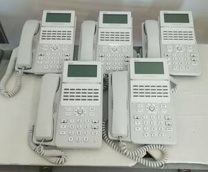 ■複数品 NTT αA1シリーズ A1-(24)STEL-(2)(W) 24ボタンスター標準電話機(白) 5台セット 即日発送 一週間返品保証【H24051613】