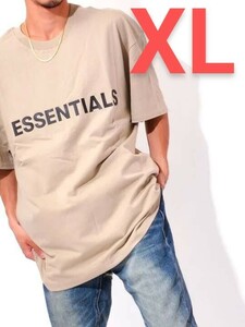 新品 FOG ESSENTIALS エッセンシャルズフロントロゴ Tシャツ TAN/ベージュ XL