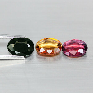 【天然トルマリンルース 3個組 2.46ct:5103】非加熱 モザンビーク産 Natural Tourmaline 裸石 標本 鉱物 宝石 jewelry Mozambique