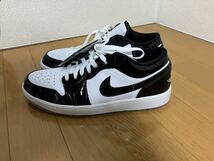 未使用 ナイキ エアジョーダン 1 ロー SE コンコルド NIKE AIR JORDAN 1 LOW SE US9 27センチ DV1309-100 エア ジョーダン パンダ_画像2