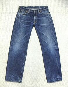  Flat Head (GOOGIES).G35 конический распорка Denim 33( cell bichi/ цепь стежок /RJB/W84 длина ног 78/ часть кожа / American Casual / сделано в Японии )