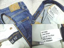 極上:Nudie Jeans.リペア加工 ストレッチ スキニー デニム 32×30(Lean Dean Out Of The Blue/チェーンステッチ/パンク/W90股下78 raleigh)_画像6