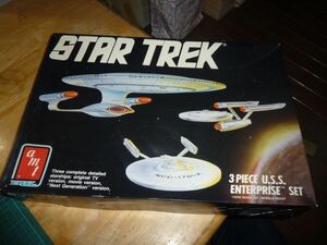  large kit *1/2500 Star Trek enta- prize 3 point set ② TV version / movie version / next generation version STAR TREK amt