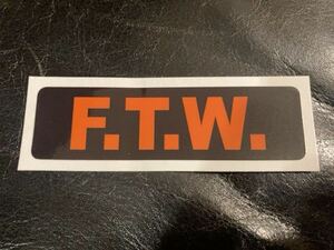 FTWステッカー】Forever Two Wheels / For The Win / Fu ck the world // F.T.W. 9x3cm ハーレー バイカー オートバイ　ずっと二輪車