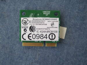 Broadcom BCM94312HMG Half-Mini 無線LANカード ハーフサイズ ワイヤレス WLAN