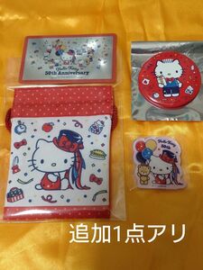 サンリオ 　ハローキティ　50周年 ミニカード　缶バッジ　シークレットアクリルステッカー　豆巾着 HELLO KITTY