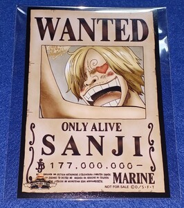 即決 ONEPIECE ワンピース 麦わらストア 限定 ポイント スタンプ 特典 非売品 手配書 ブロマイド サンジ 同梱可