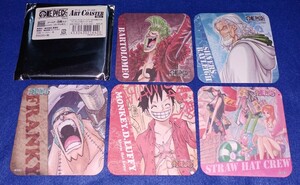 即決 ONEPIECE ワンピース 麦わらストア ART COASTER アートコースター 5種セット 同梱可 / 検索 ジャンプショップ