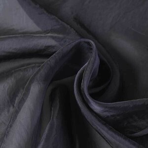 ♪ポリエステルソフトオーガンジー 紺 巾：140cm♪4.4m[9854]