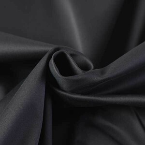 ! cotton satin stretch black width :140cm!5m[9931]