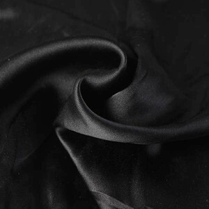 ! silk satin black width :110cm!5m[1062]20